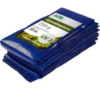 AGRIplus 17234062 Bâche en tissu AGRIplus avec œillets, 4 x 6 m, bleue, 250 g/m²