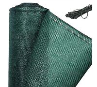 AGROFLOR Brise-vue - Tapis ombragé - Protection contre le vent - Avec attache-câbles ca. 20-25St. - Différentes tailles 1,2 x 10 m vert foncé