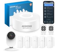 AGSHOME Alarme Maison avec Caméra 1080P, 120dB, Alarme Maison sans Fil 2.4GHz, 9 Pièces, Compatible Alexa