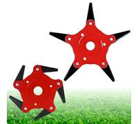 AGSYFFD Lot de 2 lames de tondeuse à gazon universelles en carbure de tungstène 22,9 cm 5 dents pour tondeuse à gazon, débroussailleuse et débroussailleuse