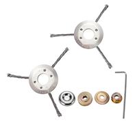 AGSYFFD Lot de 2 têtes de débroussailleuse en Fil d'acier, 230 mm Fixation Universelle pour Tondeuse à Gazon à Essence, Design en Fil noué Durable avec Accessoires d'installation complets