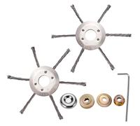 AGSYFFD Tête de coupe en fil d'acier 230mm avec kit d'adaptateur universel pour débroussailleuse à essence à 5 pièces, design en fil noué durable pour le bordurage de jardin, la terrasse et