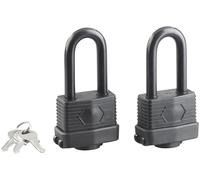 AGT 2 cadenas à anse XXL avec 3 clés, IP44
