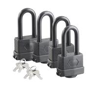 AGT 4 cadenas à anse XXL avec 2 x 3 clés, IP44