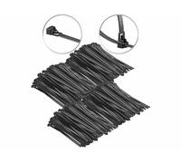 AGT 400 colliers de serrage réutilisables - Noir - 200 x 7,6 mm