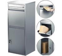 AGT Boîte aux lettres sur pied – Acier anthracite – Dispositif anti-retour – 158,9 L