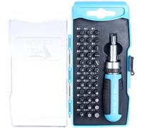AGT Coffret de vissage 38 pièces avec tournevis à cliquet