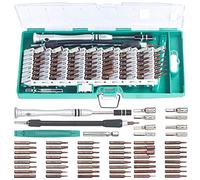 AGT Coffret de vissage 62 pièces avec tournevis pour appareils électron...
