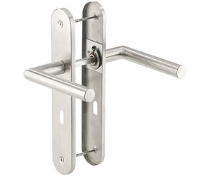 AGT Garniture de porte en inox: 2 poignées et 2 plaques