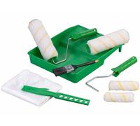 AGT Kit de peinture avec 4 rouleaux, pinceau, mélangeur et bâche de protection