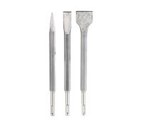 AGT Professional 3 burins pointu/bêche/plat pour système SDS-Plus