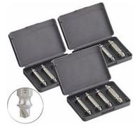 AGT Professional : 3 kits de 4 extracteurs de vis endommagées en acier HSS G