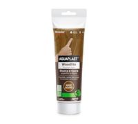 Aguaplast Woodlite mastic pour bois coloré. Fibrate, résiste aux dilatations jusqu'à 20%. Idéal pour les trous et les fissures dans la main unique sans retrait