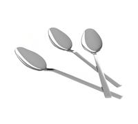 AGYO Bond Poli - Lot de 3 cuillères de table 21 cm en acier inoxydable 18/10, finition miroir, poignée ergonomique, antirouille, lavables au lave-vaisselle