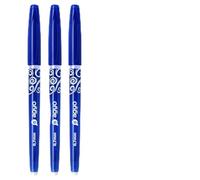 Agyo Stylos Gel Effaçables Bleu 0,7 mm - Lot de 3, Encre thermosensible Écrivez-Effacer, Réécrire, Clip Enregistrer Poche, Poignée Ergonomique, Séchage Rapide