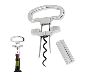 Ah-So Tire-bouchon à 2 dents pour vins cassants et mûrs - Ouvre-languette en de zinc - Tire-bouchon professionnel pour serveur sans dommage - Argenté