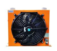 AH1012T-CA 100L/MIN refroidisseur d'air hydraulique Dissipation thermique ventilateur plaque-aileron hydraulique en aluminium refroidi Absorption efficace des chocs(DC 24V)