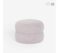 Ahd amazing home design Pouf rond tissu - Blanc