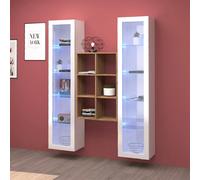 AHD Meuble TV avec bibliothèques - Kesia WH