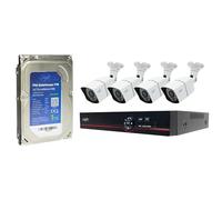 AHD PNI House PTZ1500 Kit de vidéosurveillance avec 4 caméras extérieures 5 MP et PNI SafeHouse 1 to Inclus