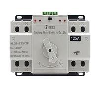 AHDFY Mini Inverseur De Sources,Double Puissance Inverseur De Transfert Automatique 2P 400V 63/80/100/125A Inverseur De Source pour Fermes, Restaurants, Terrains De Jeux,125A