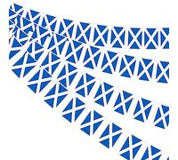AhfuLife 10M Guirlande Drapeau Écosse, 4Pcs Banderole Drapeau Ecossais, 30 Petit Drapeau Ecossaise pour Decoration Fete de St Andrew’s Day Euro Football Match Stade Bar Jardin Burns Night