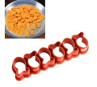 Ahgsup Coupe-cracker de Poisson Rouge, Petit Mini en Plastique pour la Cuisson de Biscuits en Forme de Poisson pour les Vacances (Orange)