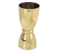 Ahgsup Jigger en Acier Inoxydable, Tasse à Mesurer à Double Tête, Tasse à Mesurer pour Cocktail, à pour Barre, Large Ouverture de qualité Alimentaire, (En forme de U plaqué or)