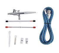 Ahgsup Kit D'aérographe à Peinture avec Contrôle de Déclenchement de Stylo Pulvérisateur 5 30 PSI en Laiton 0,2 0,3 0,5 Mm G1 8 avec use Compte-gouttes pour le Maquillage,