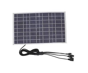 Ahgsup Kit de Charge de Batterie de Chargeur Solaire de Panneau Solaire 8V 15W USB DC 5521 Sortie Multiple de Silicium Monocristallin pour les Lampadaires Extérieurs de Bateau de