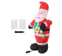 Ahgsup Père Noël Gonflable de 3,9 Pieds avec Canne en Bonbon (Prise UE | Polyester Imperméable 190T, Lumières LED Intégrées et Ventilateur à Installation Rapide, Décoration de Cour Gonflable pour