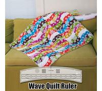 Ahgsup Règle de Courtepointe Ondulée, Guide de Couture en Acrylique de 8 | Conception claire et durable, outil multifonctionnel, parfait pour le patchwork, chiffres faciles à lire