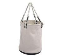 Ahgsup Seau en Toile 40x30cm, 30KG, Support de Charge, Clous de Fond en Plastique, Boulons, Organisateur D'outils pour les Travaux D'entretien (Blanche)