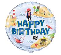 Ballon d'anniversaire en feuille - Joyeux anniversaire - pirate - 45 cm