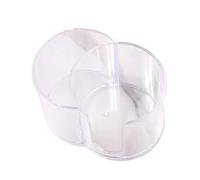 AHUFGN Boite Coton Tige Distributeur de cotons-tiges, boîte salle bain à 2 sections, , et boules coton, tampons anti-poussière(Clear)