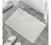 Ahuuen 1pieces Stone Bath Mat | Mat De Sol De Salle De Bain Séchage | Tapis De Douche sans Glissement | pour Baignoire, Chambre, Cuisine, Toilettes, Porte, Table De Lavage | Lavable | 40x60cm