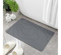 Ahuuen 1pieces Stone Bath Mat | Mat De Sol De Salle De Bain Séchage | Tapis De Douche sans Glissement | pour Baignoire, Chambre, Cuisine, Toilettes, Porte, Table De Lavage | Lavable | 40x60cm