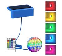 Ahuuen Lumière Solaire de Bord de Piscine | Lumières LED de Fontaine Solaire avec Télécommande | Éclairage Submersible Magnétique Multifonction Pour Jardin Terrasse Spa Fontaine