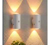 AHYDFSR Applique Murale LED Intérieure 16 Couleurs, 2 Pièces Veilleuse Detecteur de Mouvement, Dimmable RGB Veilleuse avec Fonction, Lampe Murale Sans Fil Magnétique pour Salon, Escalier, Balcon
