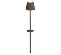 Ai Lati Poldina Lampe LED avec piquet couleur Corten, lampe portable rechargeable à batterie avectactile et gradation réglable