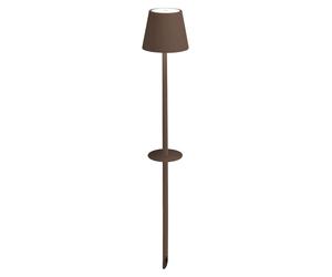 Ai Lati Poldina Lampe LED avec piquet couleur Corten, lampe portable rechargeable à batterie avectactile et gradation réglable