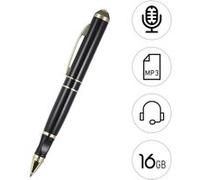 Aibecy Stylo Enregistreur 16 Go Enregistreur vocal USB disque Audio Dictaphone Rechargeable démarrage rapide enregistrement pour conférences G