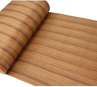 Aibote Feuille de placage en Bois de Teck Naturel Royal Thailand (60x250CM)Feuilles de Restauration de Meubles pour la Maison, l'hôtel La Table les Meubles de Cuisine, le Yacht(qualité AAA)