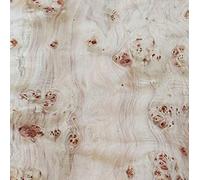 Aibote Feuille de Restauration de Placage de Bois de ronce de Peuplier Fait à la Main, Matériau de Bricolage en Bois Naturel (taille globale:30x200CM ; épaisseur : 0,25 mm) (coupe à plat)