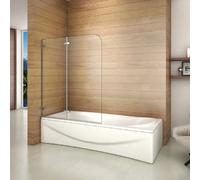 Aica 110x140cm Pare Baignoire Pivotant Et Repliable 180 Degrés