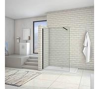 AICA paroi de douche 150x200cm profilé noir mat paroi de douche noire mat à l'italienne