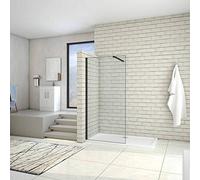 AICA paroi de douche 90x200cm profilé noir mat paroi de douche noire mat à l'italienne