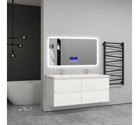 Aica Sanitaire Meuble Salle de Bain 120x46x52 cm - Blanc