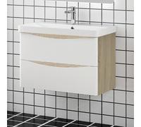 Aica sanitaire Meuble salle de bain avec vasque - Blanc