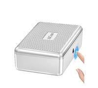 AICase Coffre-fort avec reconnaissance d'empreinte digitale biométrique pour le voyage et la maison, Boîte de sécurité portable avec empreinte digitale et code Morse ; Caisse à monnaie, Coffre-fort de